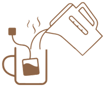 Pour hot water icon